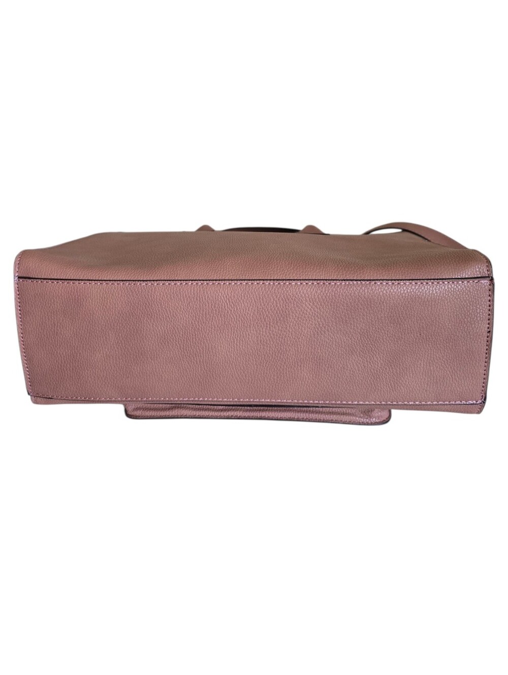 Justfab Women's Mauve Pink Pebbled Faux Leather Large Satchel Tote Handbag - Picture 12 of 16